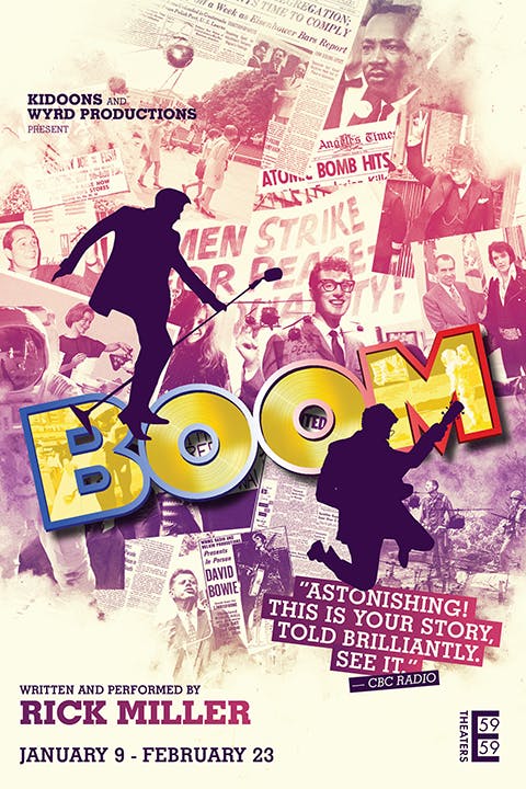 BOOM - written, directed and performed by Rick Miller @ 59E59 Theater